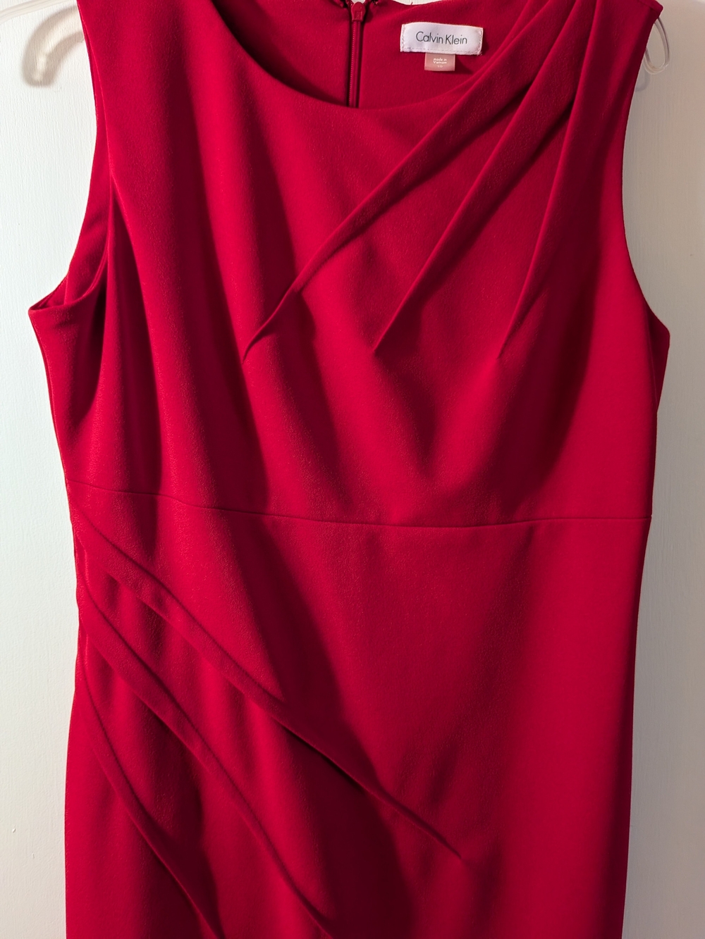 Calvin Klein Women's Red Sheath Dress - Picture 4 of 15